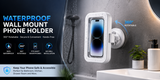 Waterproof shower phone holder